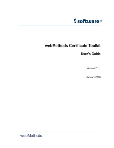 webMethods Certificate Toolkit User's Guide