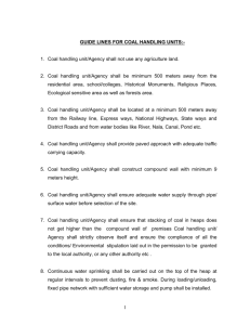 1 GUIDE LINES FOR COAL HANDLING UNITS