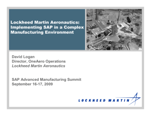 Lockheed Martin Aeronautics: Implementing SAP in a