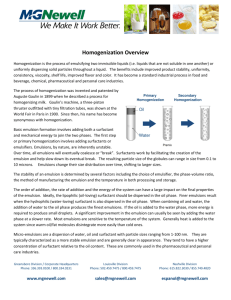 Homogenization Overview