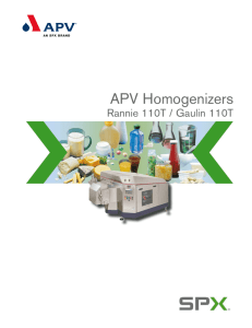 APV Homogenizers