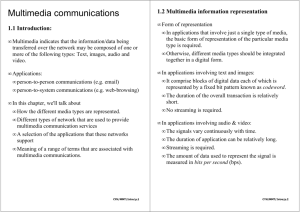 Introduction to multimedia communications