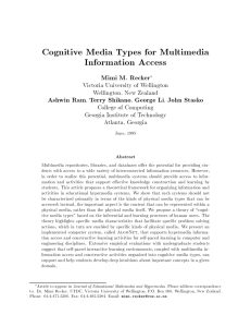 Cognitive Media Types for Multimedia Information Access