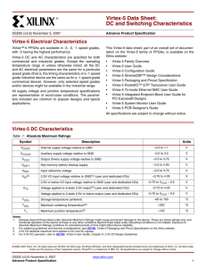 Virtex-5 Data Sheet: DC and Switching Characteristics