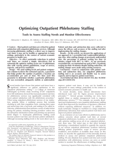 Optimizing Outpatient Phlebotomy Staffing 528KB
