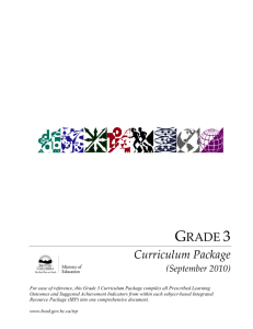 Grade 3 Curriculum Package