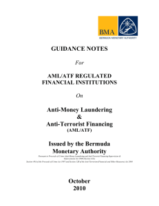 GUIDANCE NOTES Anti-Money Laundering & Anti