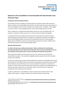 Draft Response to the Consolidation of Commonwealth Anti