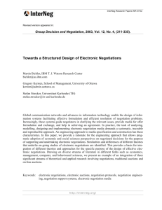 Engineering of Negotiations