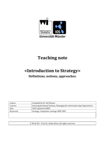 Teaching note  - Department of Information