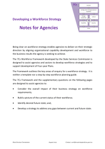 Workforce strategy - Notes for Agencies. August 2013