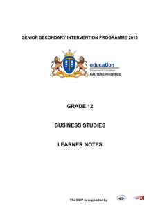 grade 12 business studies learner notes