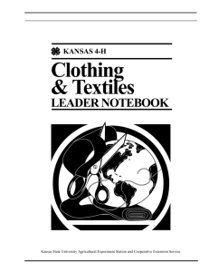 S107 Kansas 4-H Clothing & Textiles LEADER NOTEBOOK