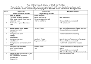 Year 10 Overview of Scheme of Work for Textiles Week Topic titles