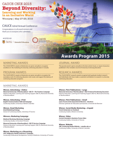 Awards Program 2015 - Canadian Association for University