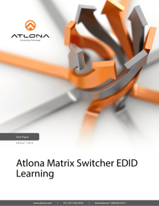 Atlona Matrix Switcher EDID Learning