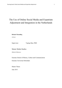 The Use of Online Social Media and Expatriate Adjustment and