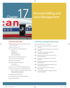 Chapter 17 - Personal Selling and Sales Management - E-Book