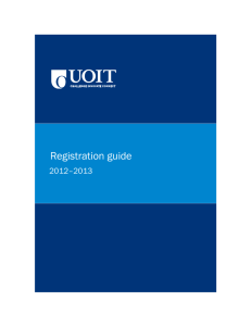 guide to web registration - University of Ontario Institute of Technology