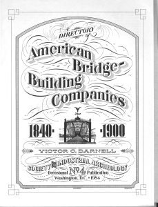 Directory of American Bridge-Building Companies 1840