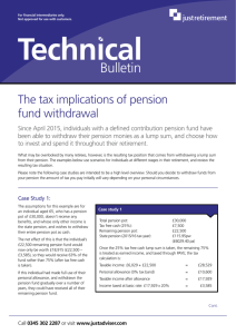 The tax implications of pension fund withdrawal