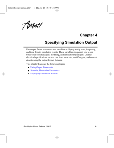Chapter 4 Specifying Simulation Output