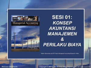 Managerial Accounting Overview - Akuntansi dan Keuangan Syariah