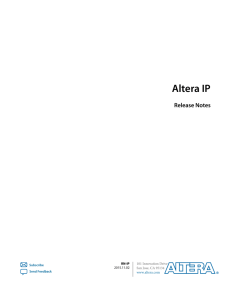 Altera IP Release Notes