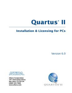 Quartus II Installation & Licensing for PCs