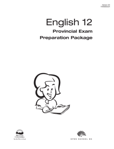 English 12 Provincial Exam Preparation Package