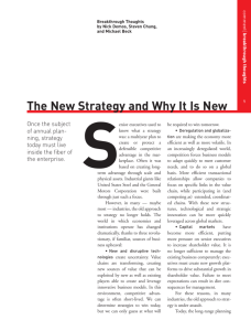 The New Strategy and Why It Is New - Andrea Biancalani On-line