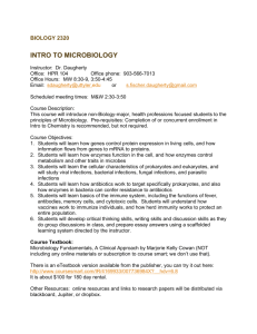 BIOL 2320 syllabus F2015 - The University of Texas at Tyler