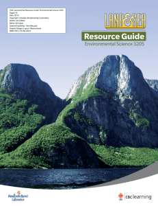 Land and Sea Resource Guide: Environmental Science