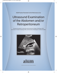 Ultrasound Examination of the Abdomen and/or