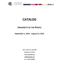 University Catalog 2012-2013