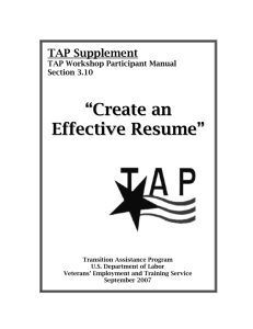 Create an Effective Resume