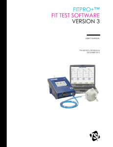 FitPro+ Fit Test Software User's Manual US