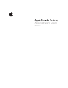 Apple Remote Desktop Administrator's Guide