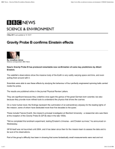 BBC News - Gravity Probe B