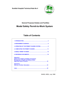 Model Safety Permit-to-Work System