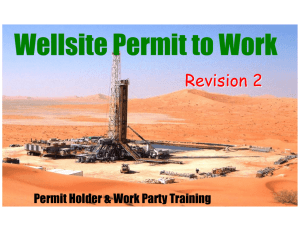 Wellsite Permit to Work System