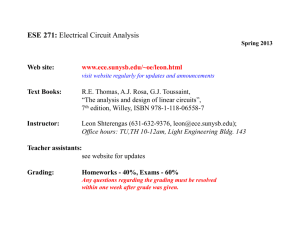 ESE 271: Electrical Circuit Analysis