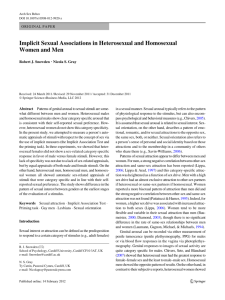 Implicit Sexual Associations in Heterosexual and Homosexual