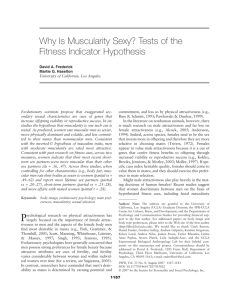 Why Is Muscularity Sexy? Tests of the Fitness