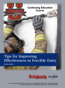 Tips for Improving Effectiveness in Forcible Entry