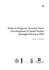 Work in Progress: Security Force Development in South Sudan