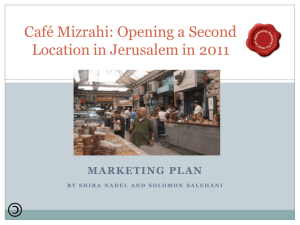 Strategic Marketing Plan for Café Mizrachi