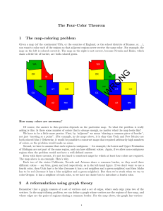 The Four-Color Theorem 1 The map