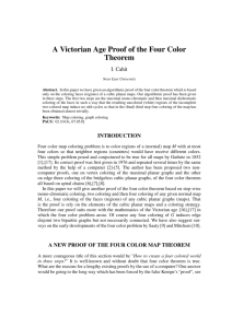 A Victorian Age Proof of the Four Color Theorem