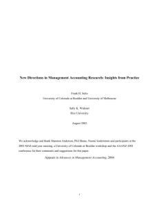 New Directions in Management Accounting Research